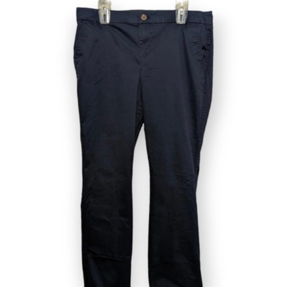 Old Navy Mid-Rise Bootcut Khaki Chino Slacks Classic Navy Regular 14